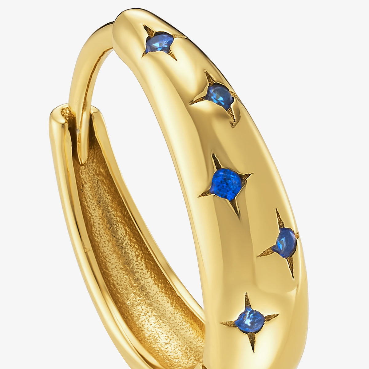 Moon Bleu-Nuit Créole Nébuleuse Bijoux