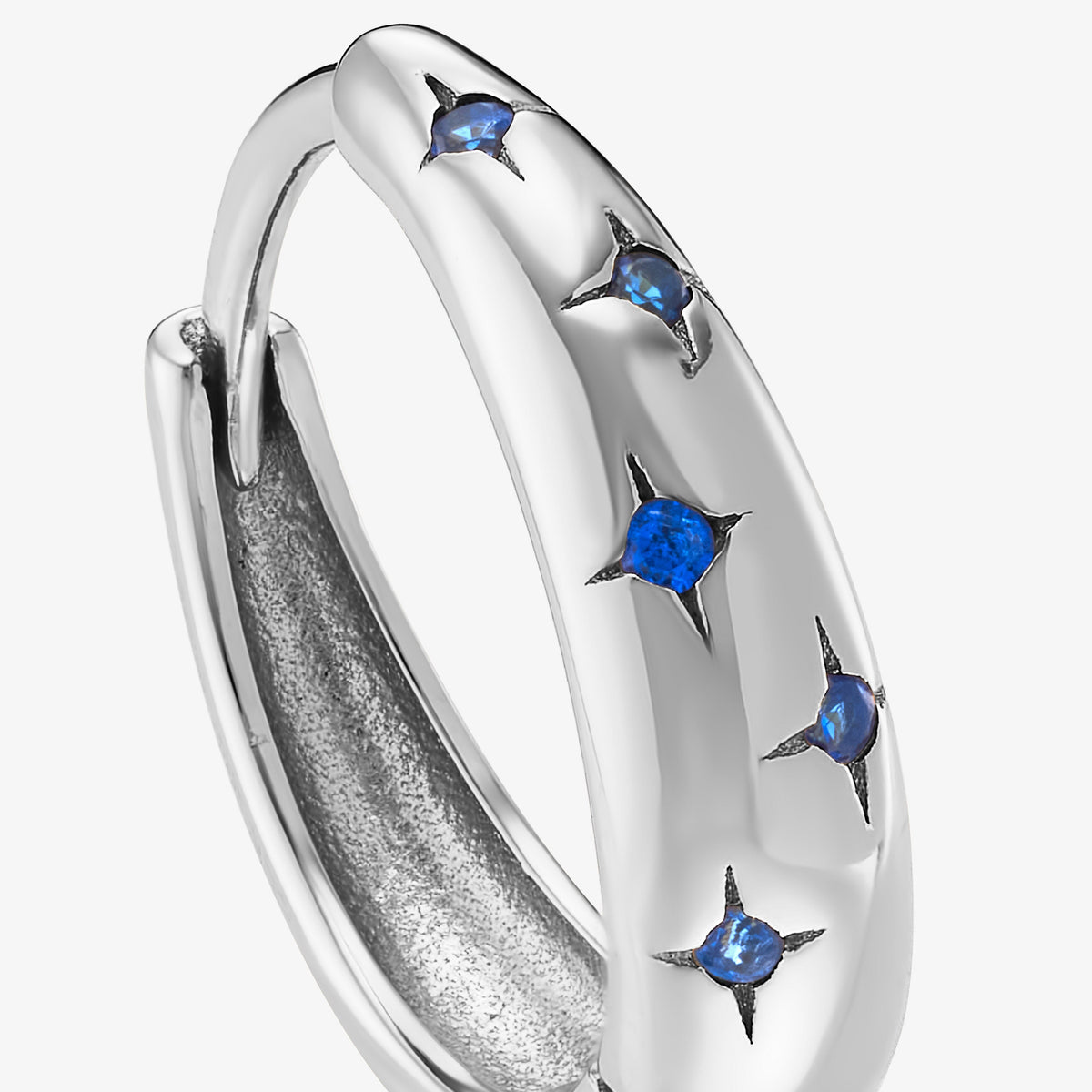 Moon Bleu-Nuit Créole Nébuleuse Bijoux