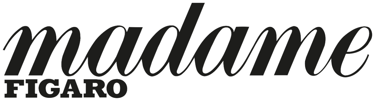 Logo du magazine Madame Figaro en noir sur fond blanc