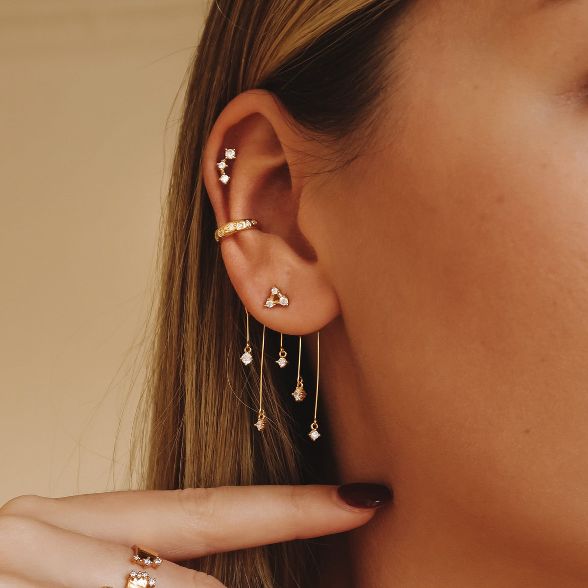 Lyra Blanche Boucles d'oreilles Nébuleuse