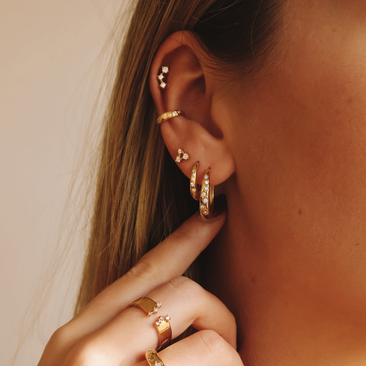 Lyra Blanche Boucles d'oreilles Nébuleuse