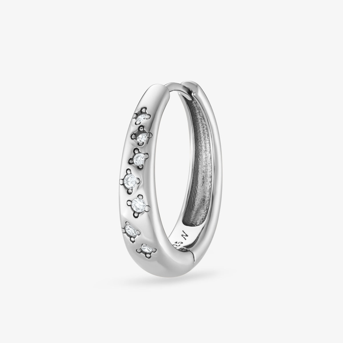 Grande Harmonie blanche Créole Nébuleuse Argent 