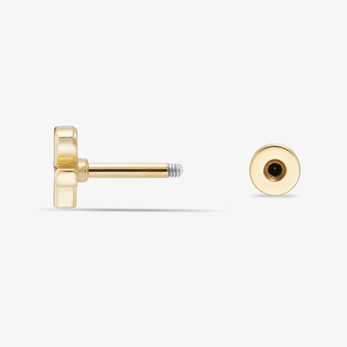 Piercing Ânkh Émeraude Barre Nébuleuse 