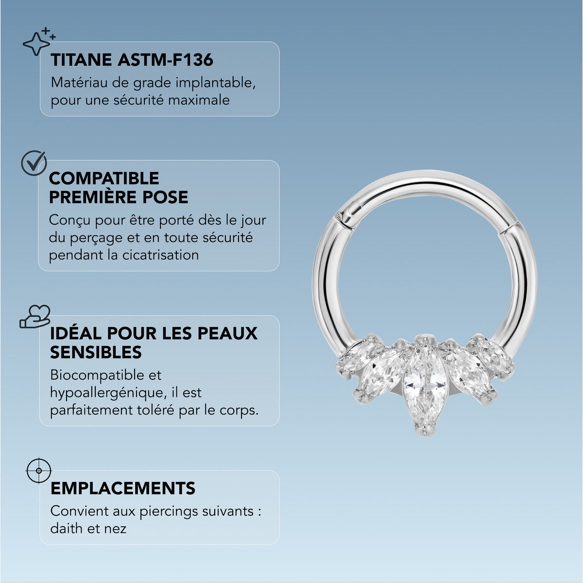 Daith Panthère Blanche