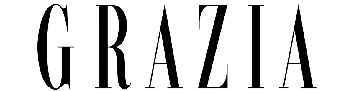 Logo du magazine Grazia en lettres capitales noires